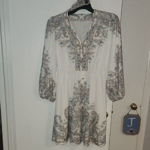 Elegant Paisley Print Dress